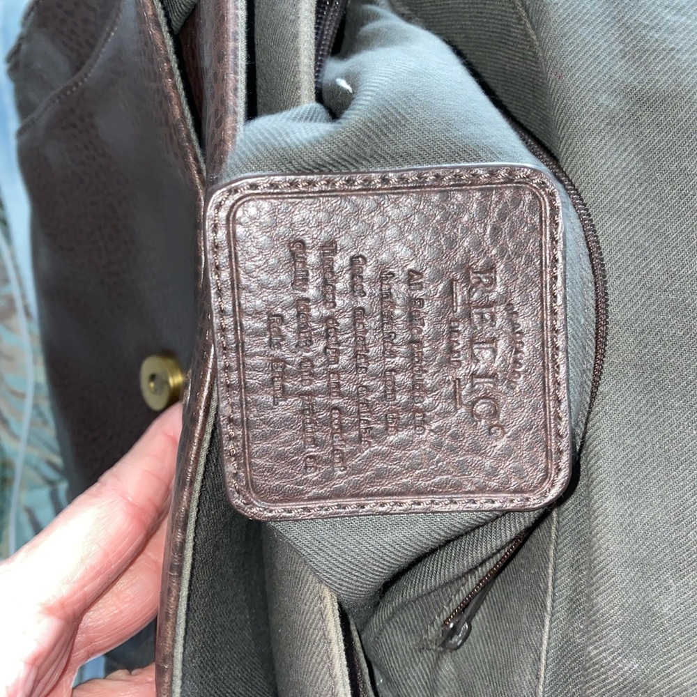 Relic Brown pebble Leather Crossbody Bag - Picture 6 of 6